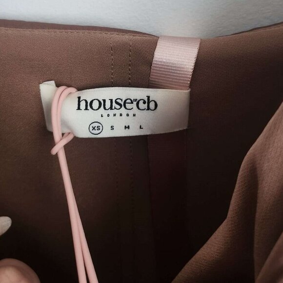 House of CB Reva Toffee Satin Balcony Corset Dress Size XS NWT b90 - Picture 9 of 16